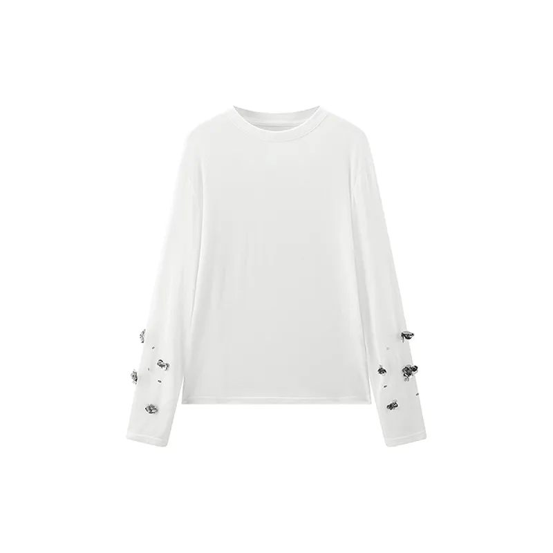 Women's Beaded Long Sleeve Shirt sold by PEACEBIRD