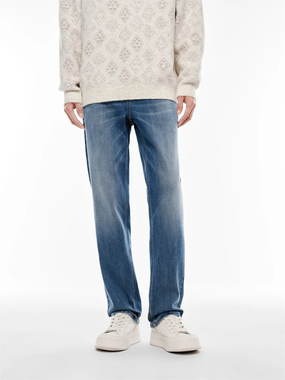 Men's Three-proof Straight Jeans sold by PEACEBIRD product image thumbnail 2