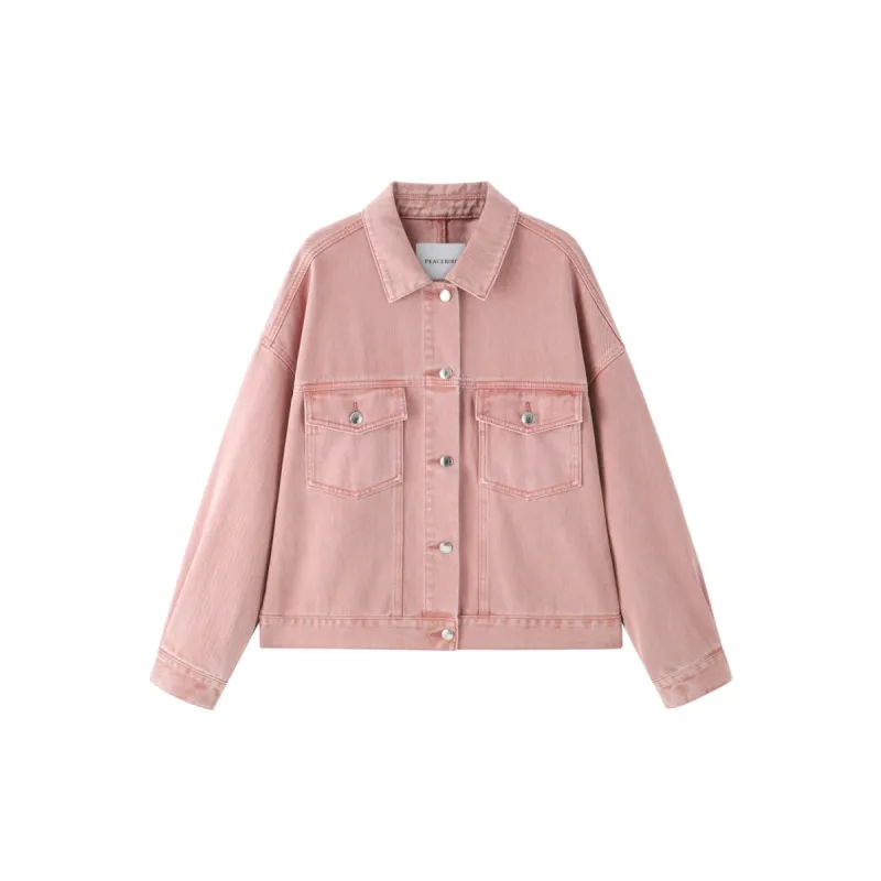 Women's Lantern Sleeve Cotton Denim Jacket sold by PEACEBIRD