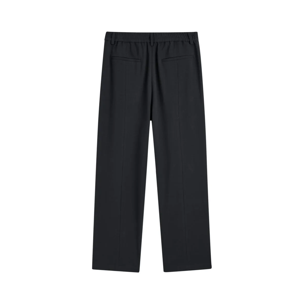 Men's Black Straight Drawstring Suit Pants sold by PEACEBIRD product image thumbnail 3