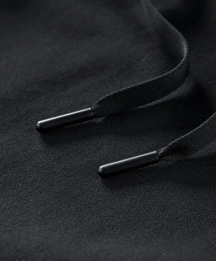 Men's Black Straight Drawstring Suit Pants sold by PEACEBIRD product image thumbnail 4