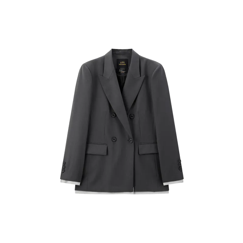 Women's Double-Breasted Removable Blazer sold by PEACEBIRD