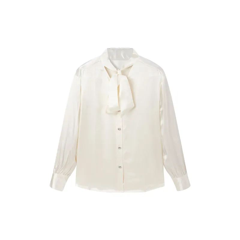 Women's Tie-neck Collar Shirt sold by PEACEBIRD