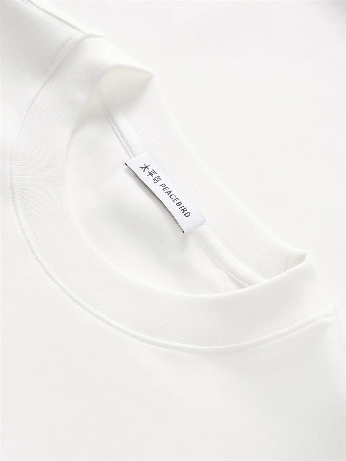 Men's Minimalist Embroidered Sweatshirt sold by PEACEBIRD product image thumbnail 3