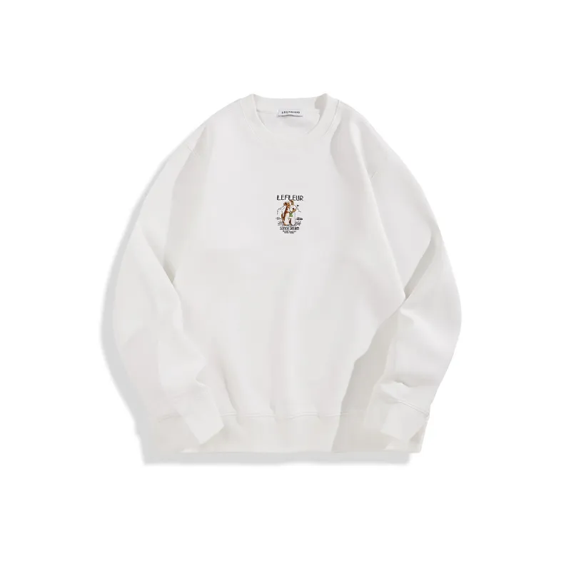 Men's Minimalist Embroidered Sweatshirt sold by PEACEBIRD