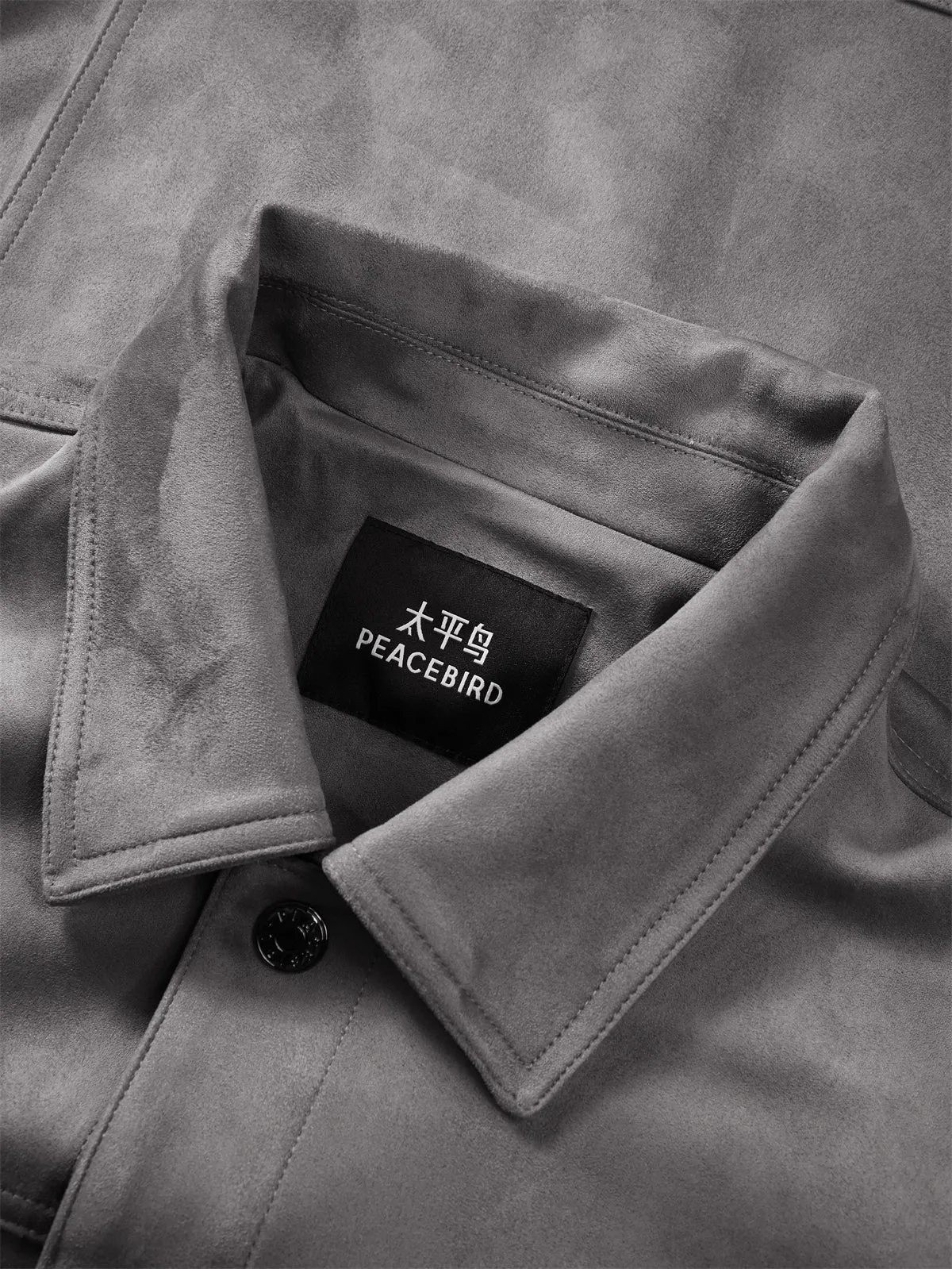 Men's Faux Suede Commuter Jacket sold by PEACEBIRD product image thumbnail 3