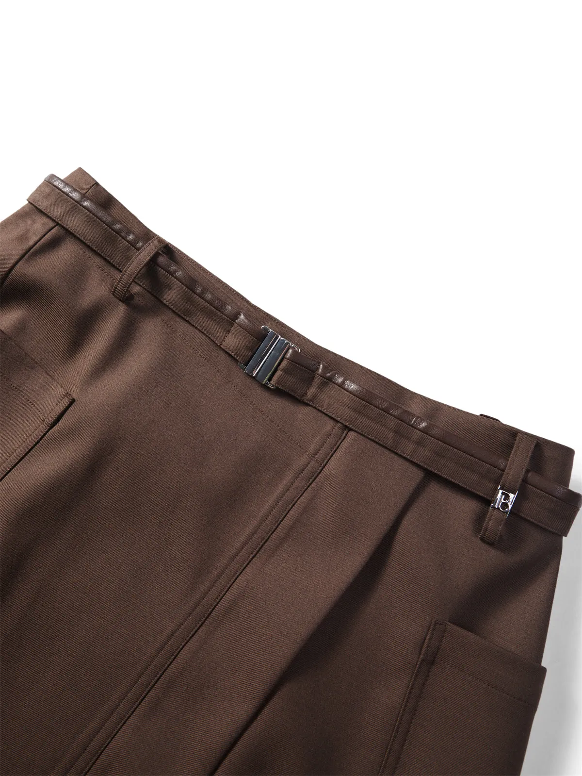 Women's Short Asymmetrical Skirt with Belt sold by PEACEBIRD product image thumbnail 4