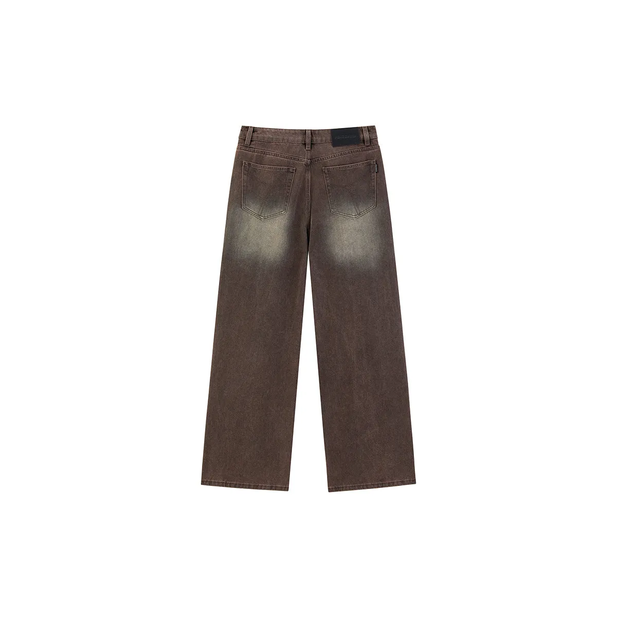 Women's Vintage Straight-Leg Washed Jeans sold by PEACEBIRD product image thumbnail 2