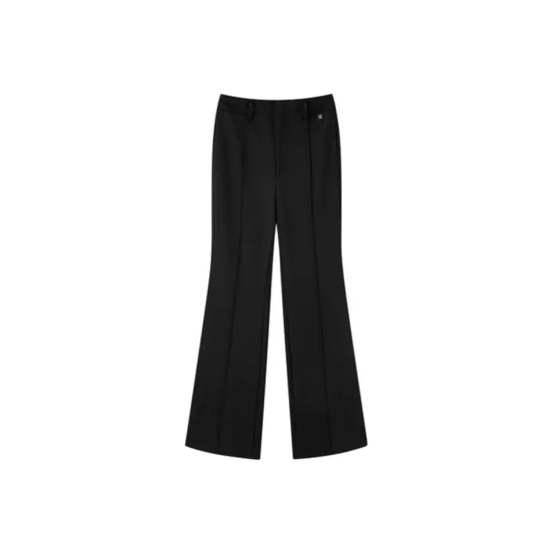 Women's High Waist Flared Pants with Side Slit sold by PEACEBIRD