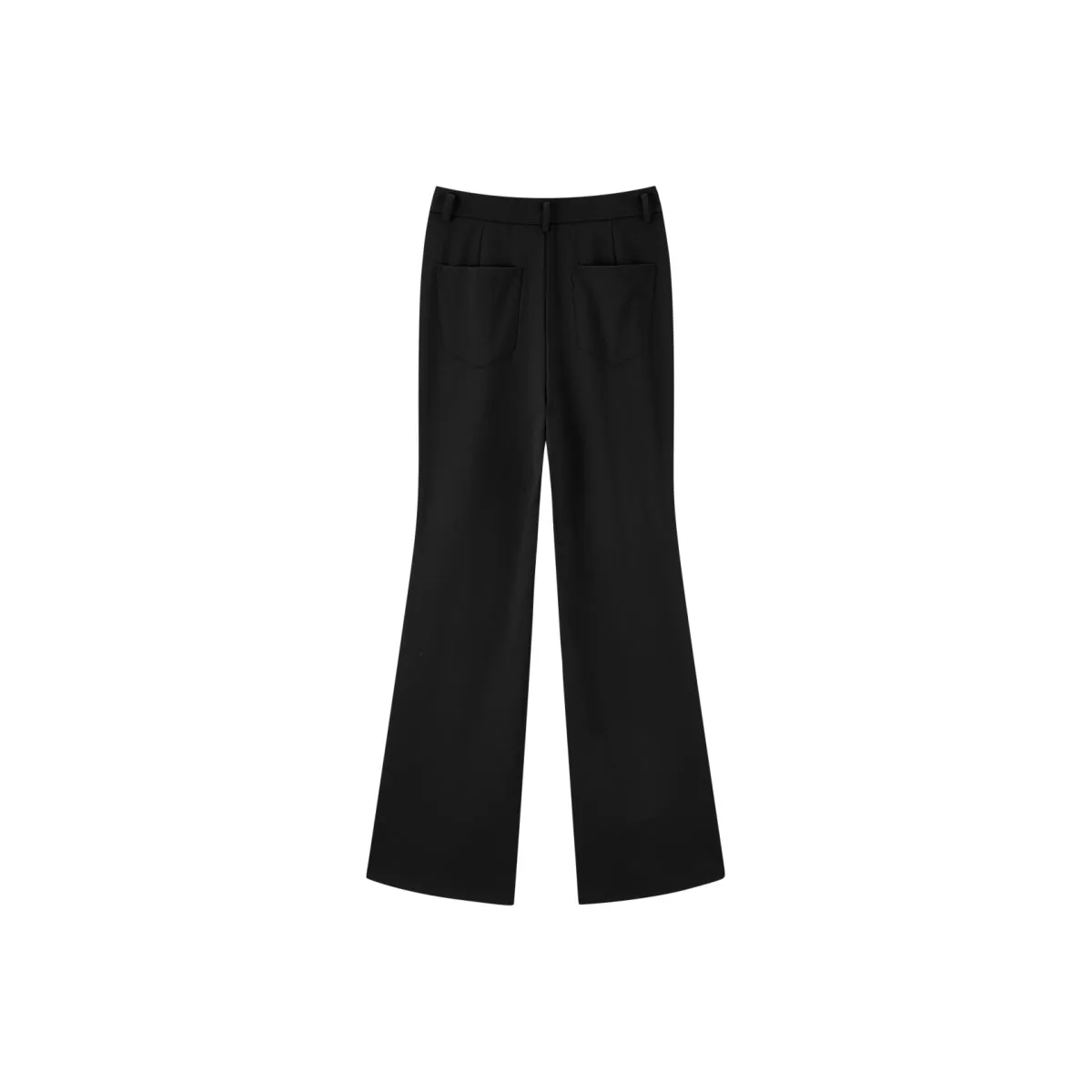 Women's High Waist Flared Pants with Side Slit sold by PEACEBIRD product image thumbnail 3