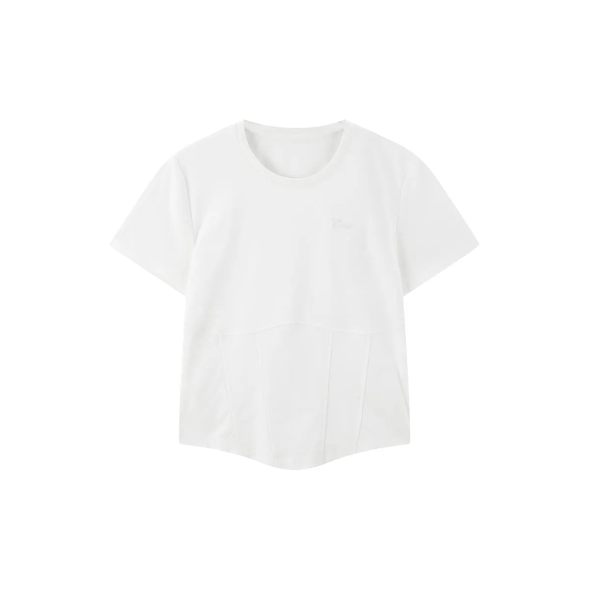 Women's Solid Embroidered T-shirt sold by PEACEBIRD product image thumbnail 2
