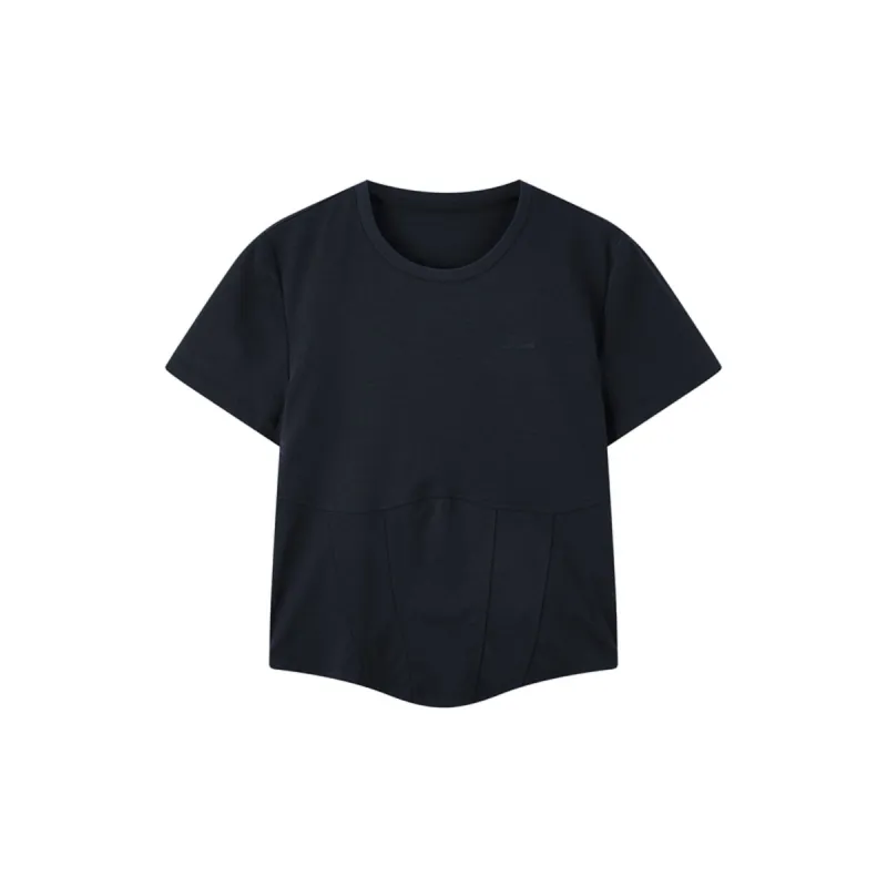Women's Solid Embroidered T-shirt sold by PEACEBIRD