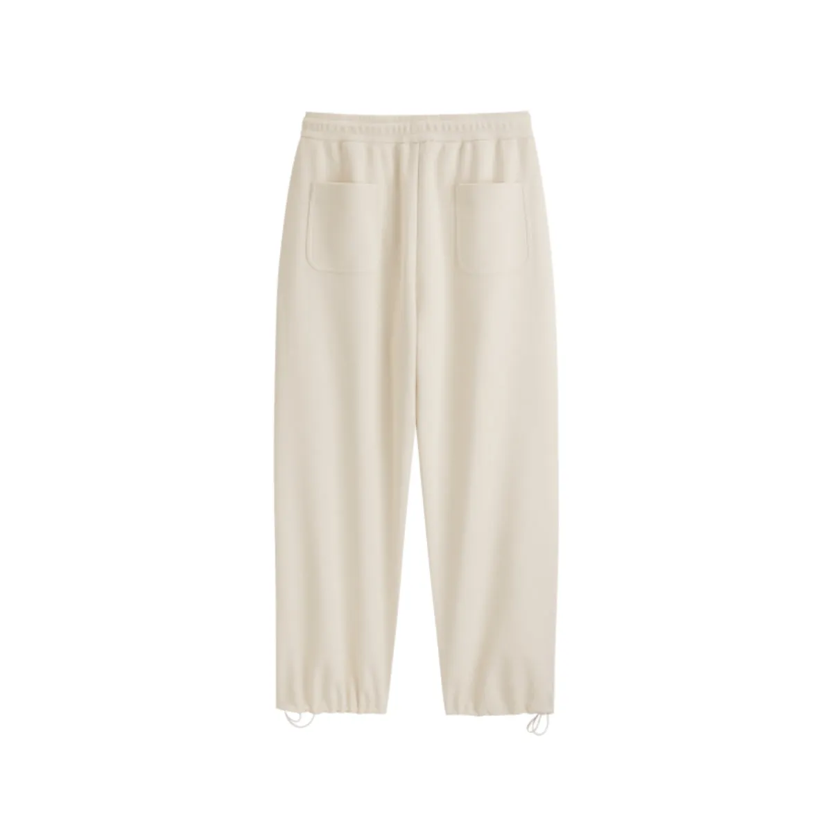 Men's Beige Straight-Leg Sweatpants sold by PEACEBIRD product image thumbnail 3