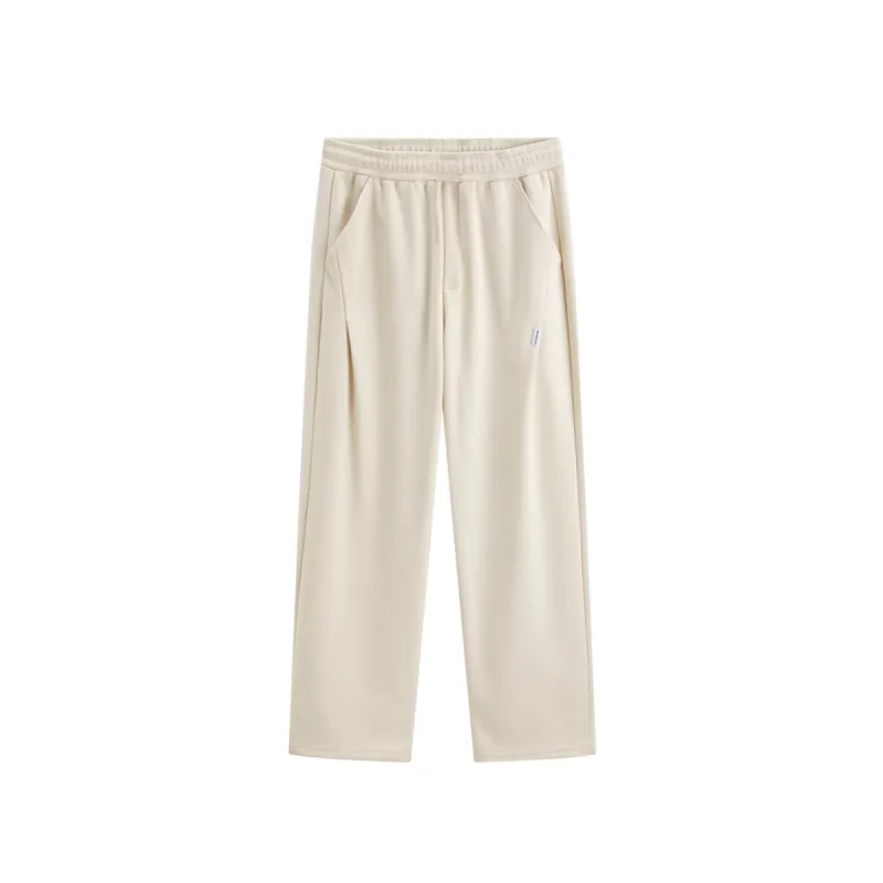 Men's Beige Straight-Leg Sweatpants sold by PEACEBIRD