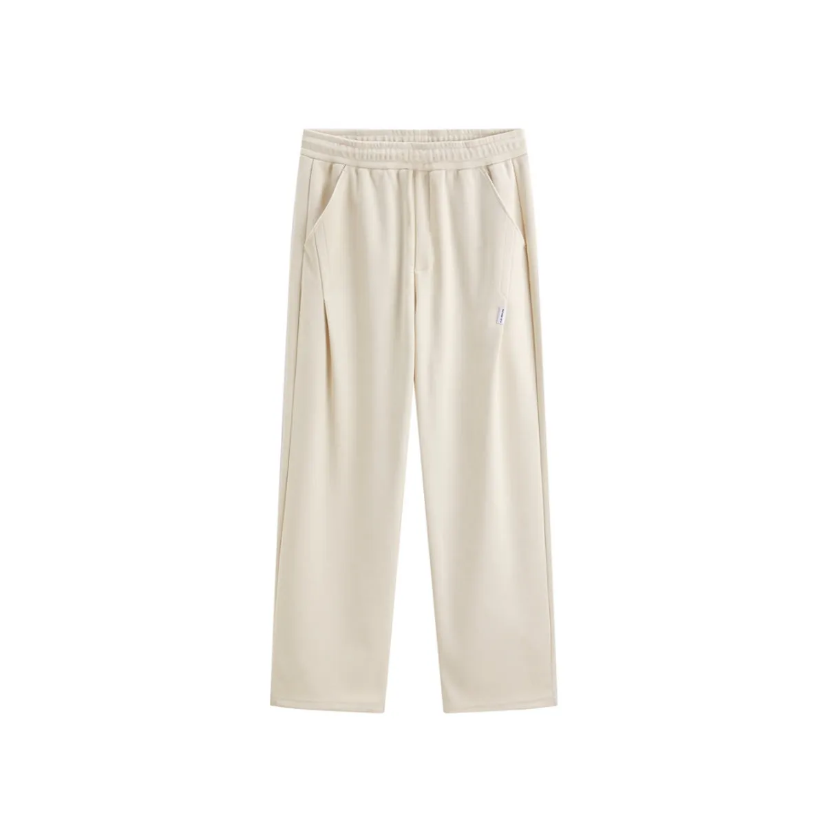 Men's Beige Straight-Leg Sweatpants sold by PEACEBIRD