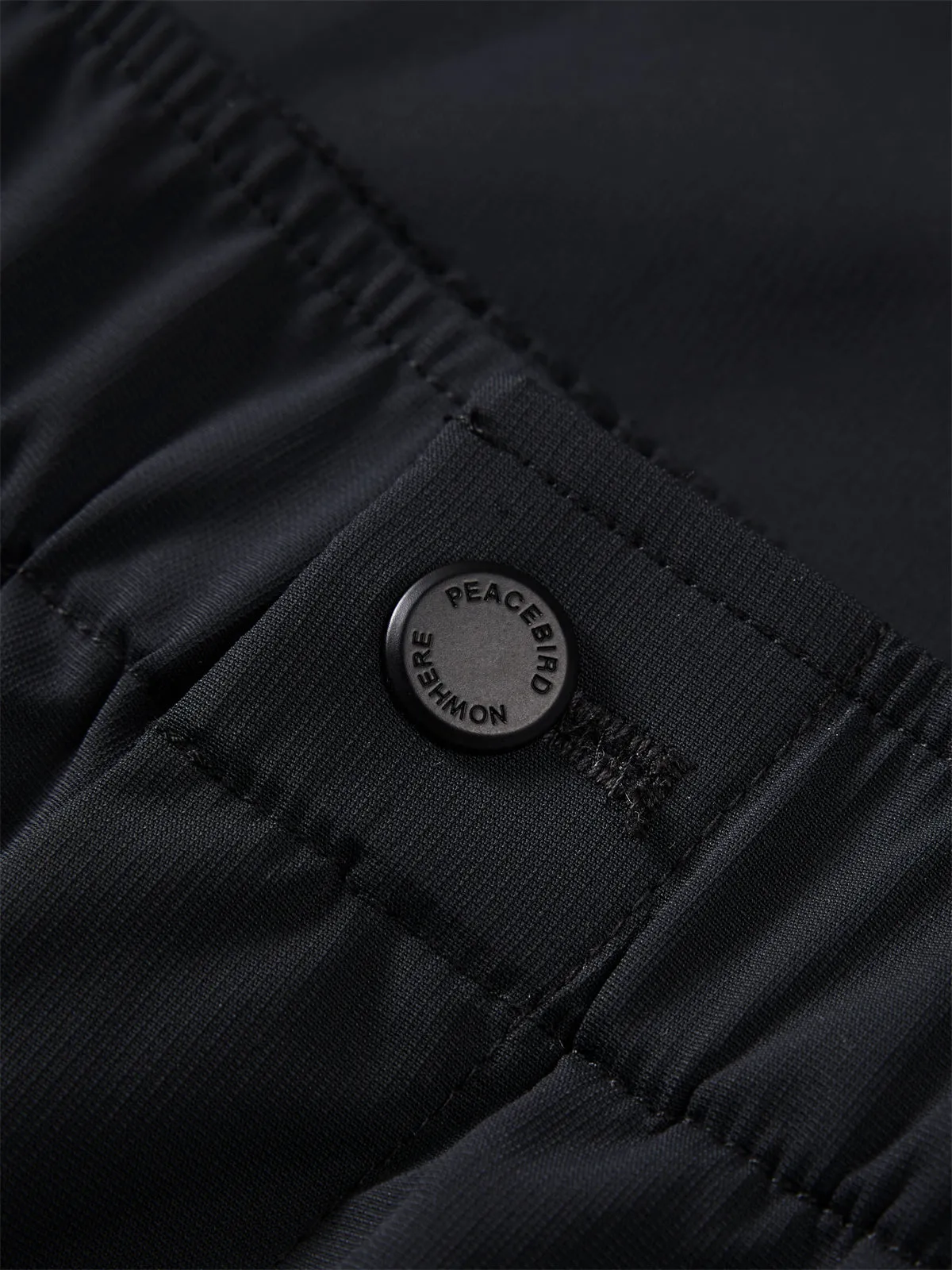 Men's Black Outdoor Pleated Straight Pants sold by PEACEBIRD product image thumbnail 4