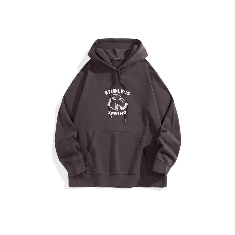 Men's Contrast Embroidered Hooded Sweatshirt sold by PEACEBIRD