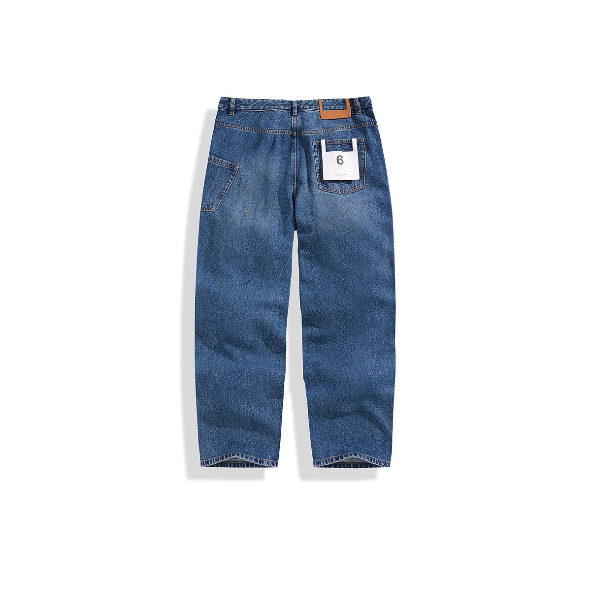 Men's Lyocell Straight-Leg Washed Jeans sold by PEACEBIRD product image thumbnail 2