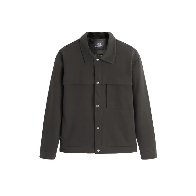 Men's Brown Textured Business Jacket sold by PEACEBIRD