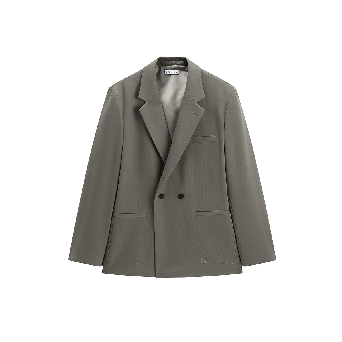 Men's Double-Breasted Jacquard Business Suit sold by PEACEBIRD