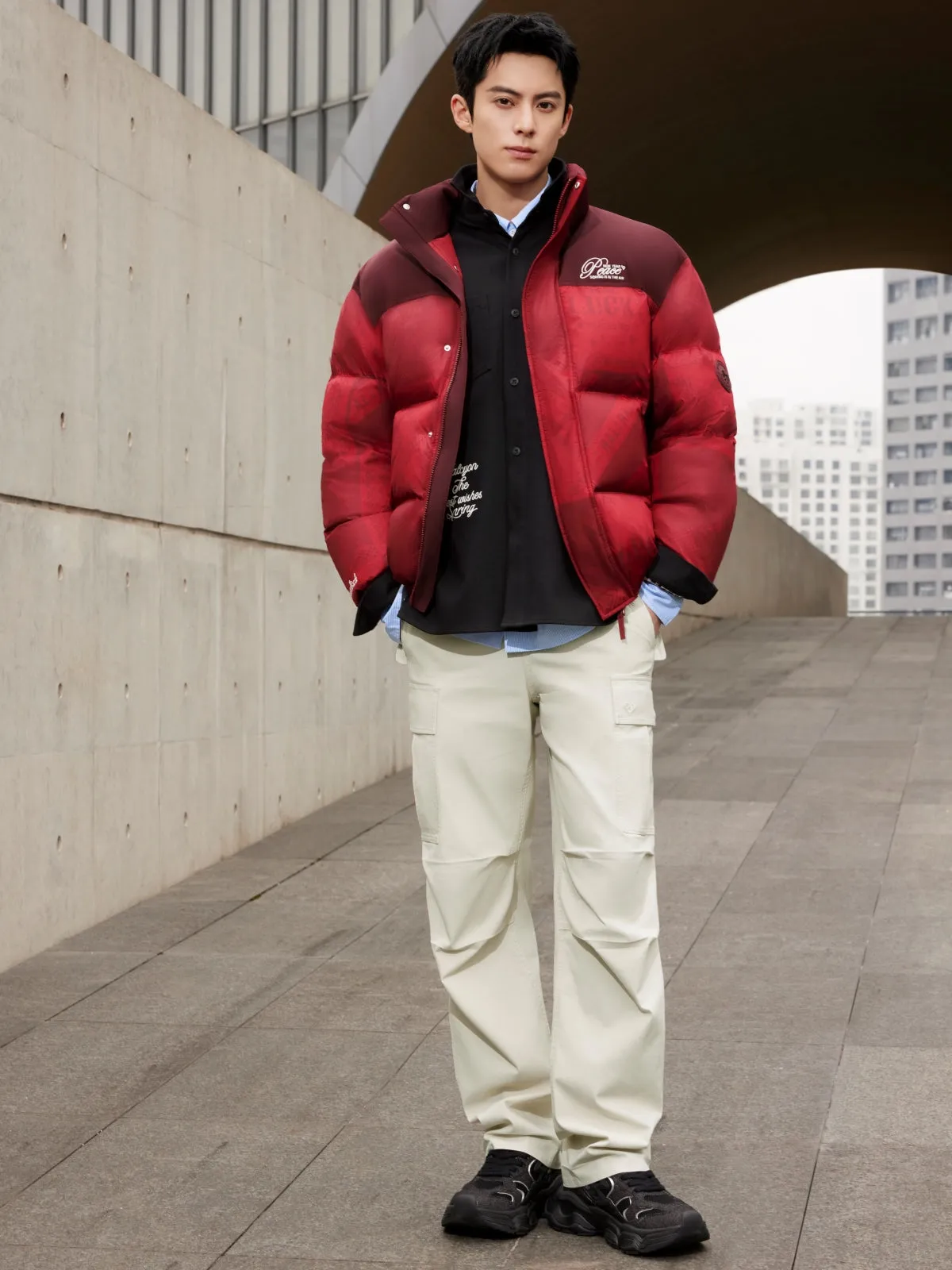 Men's Straight-Leg Drawstring Cargo Pants sold by PEACEBIRD product image thumbnail 2