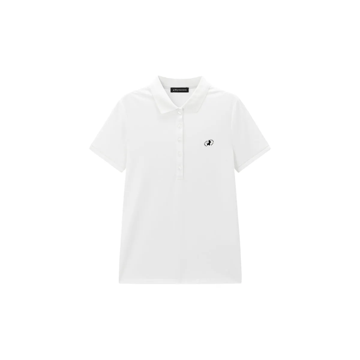 Women's Embroidered Polo Shirt with Mulberry Silk sold by PEACEBIRD