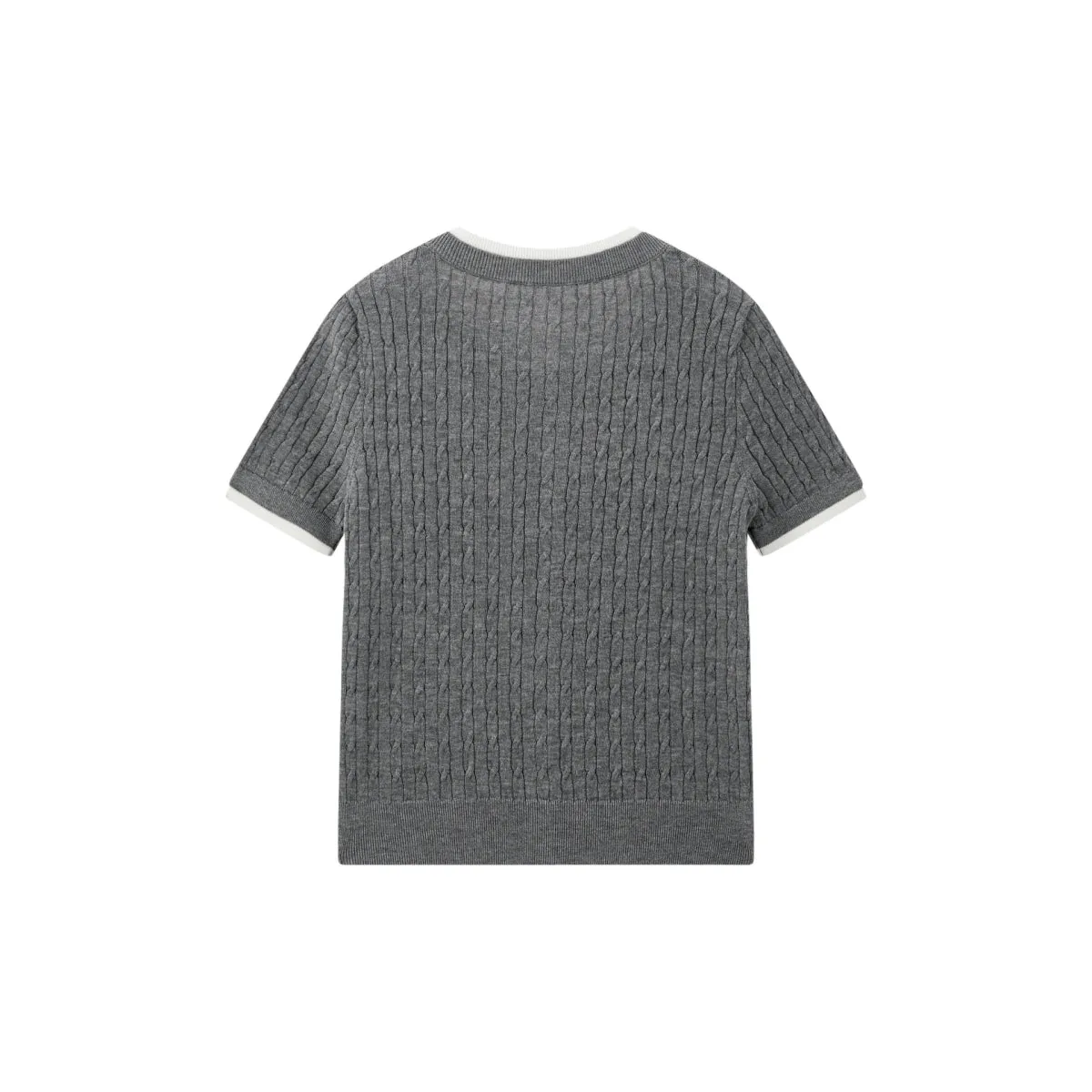 Women's Cable-Knit Faux Two-Piece Cardigan sold by PEACEBIRD product image thumbnail 3