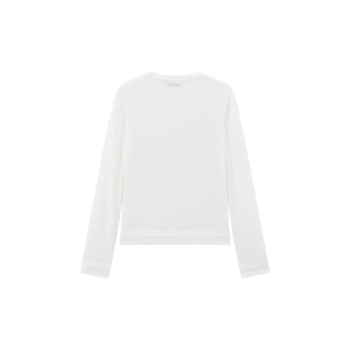 Women's Slim-Fit Double-Layer Panel T-Shirt sold by PEACEBIRD product image thumbnail 3