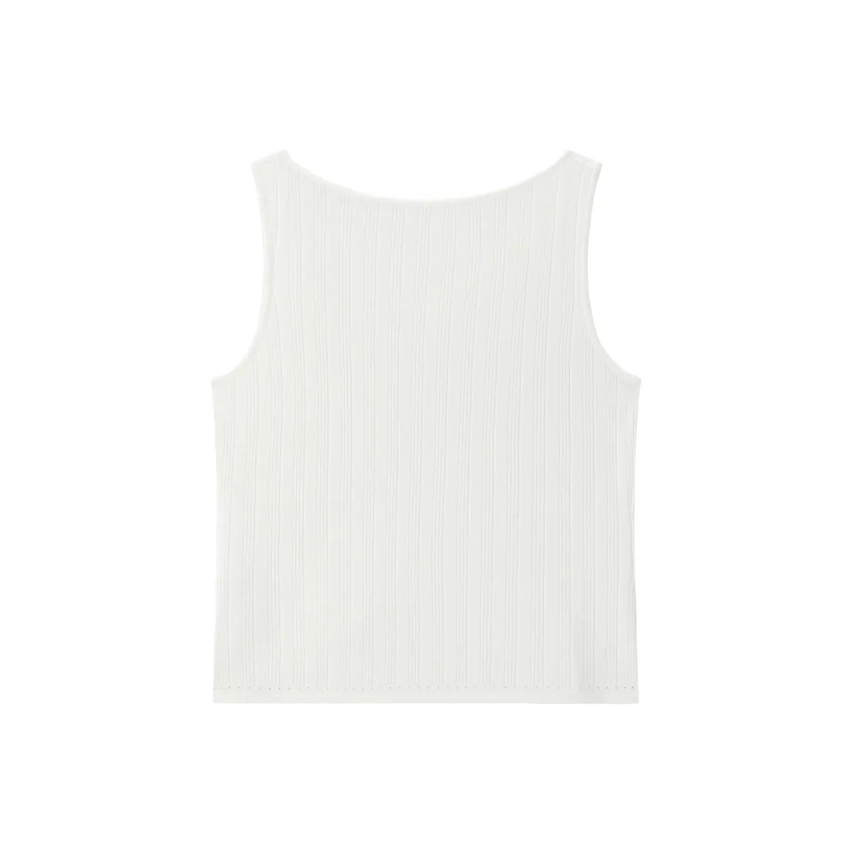 Women's Asymmetric Slit Knit Tank sold by PEACEBIRD product image thumbnail 3