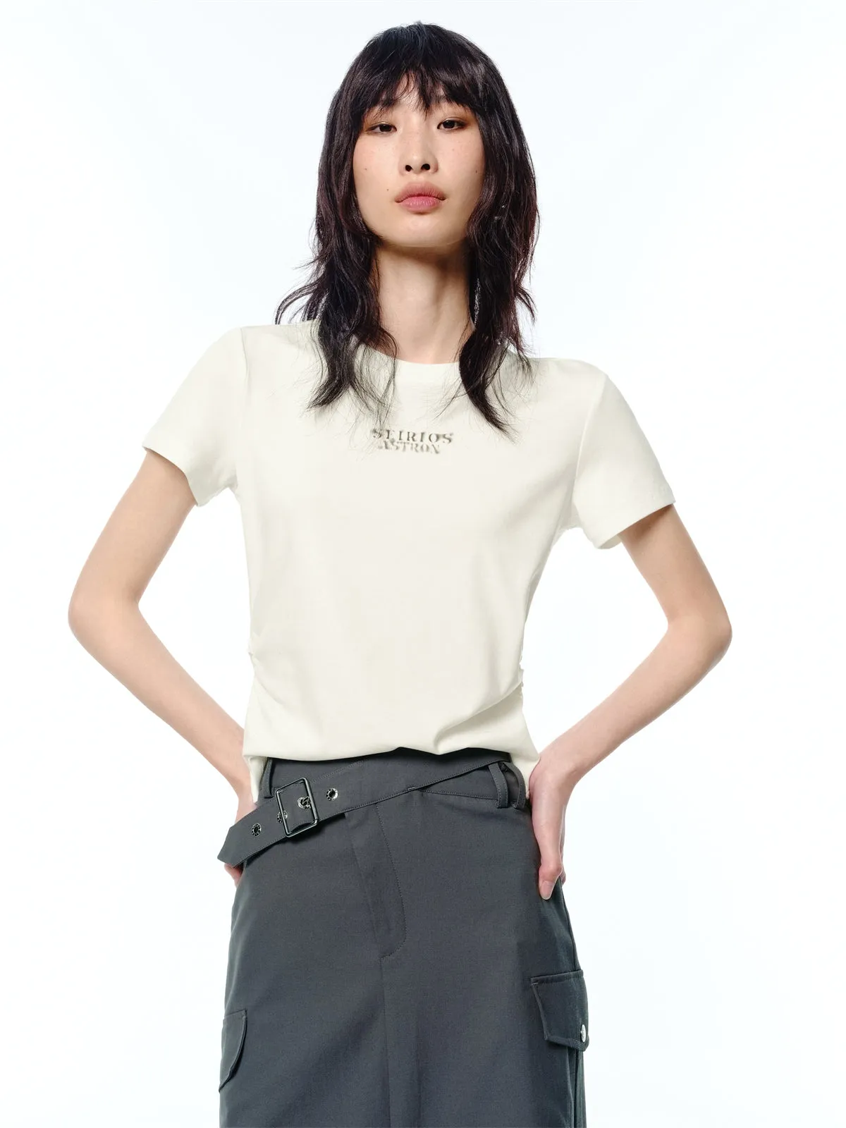 Women's Slim-Fit Printed T-Shirt sold by PEACEBIRD product image thumbnail 2