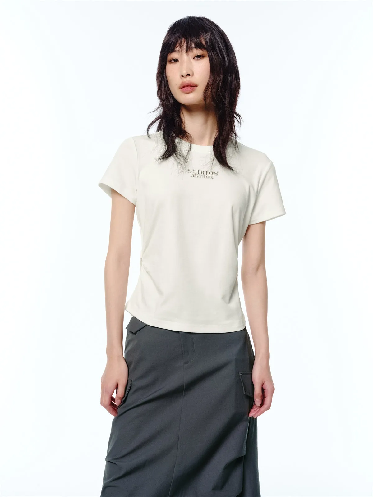 Women's Slim-Fit Printed T-Shirt sold by PEACEBIRD product image thumbnail 5