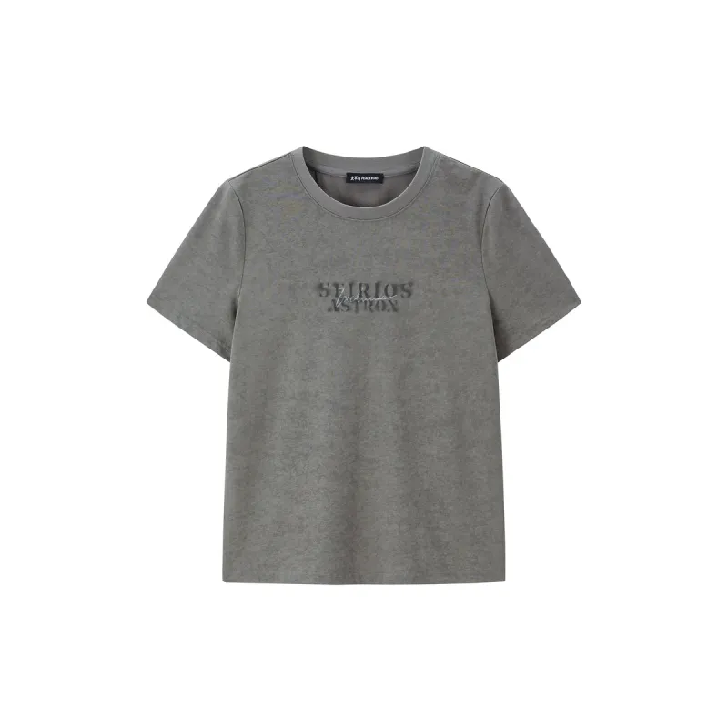 Women's Letter Graphic Printed T-Shirt sold by PEACEBIRD