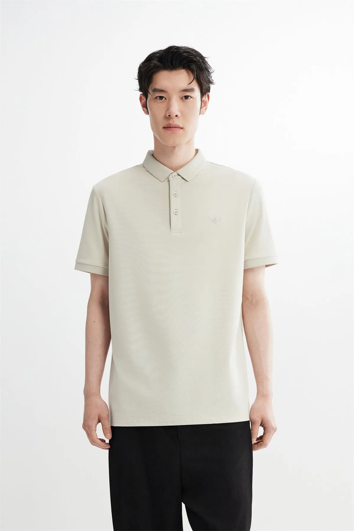 Men's Cooling Khaki Commuter Polo Shirt sold by PEACEBIRD product image thumbnail 2