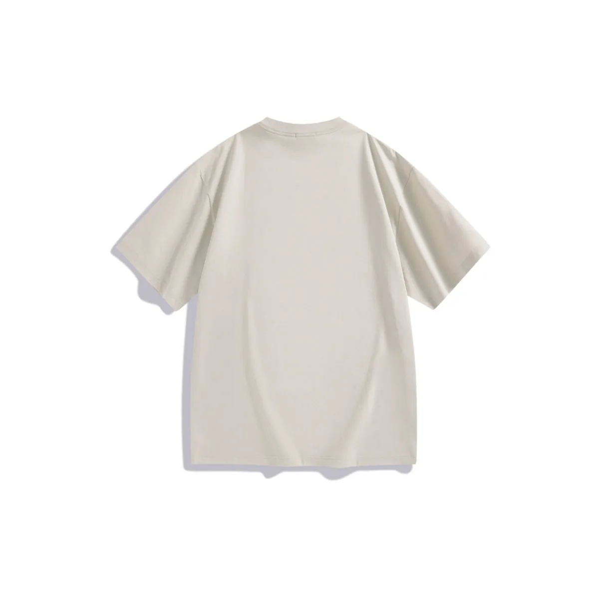 Men's Cotton T-Shirt with Small Embroidery sold by PEACEBIRD product image thumbnail 5