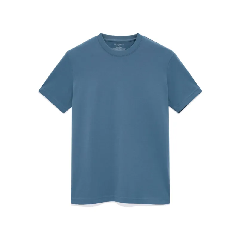 Men's Cooling Slim-Fit Blue T-Shirt sold by PEACEBIRD