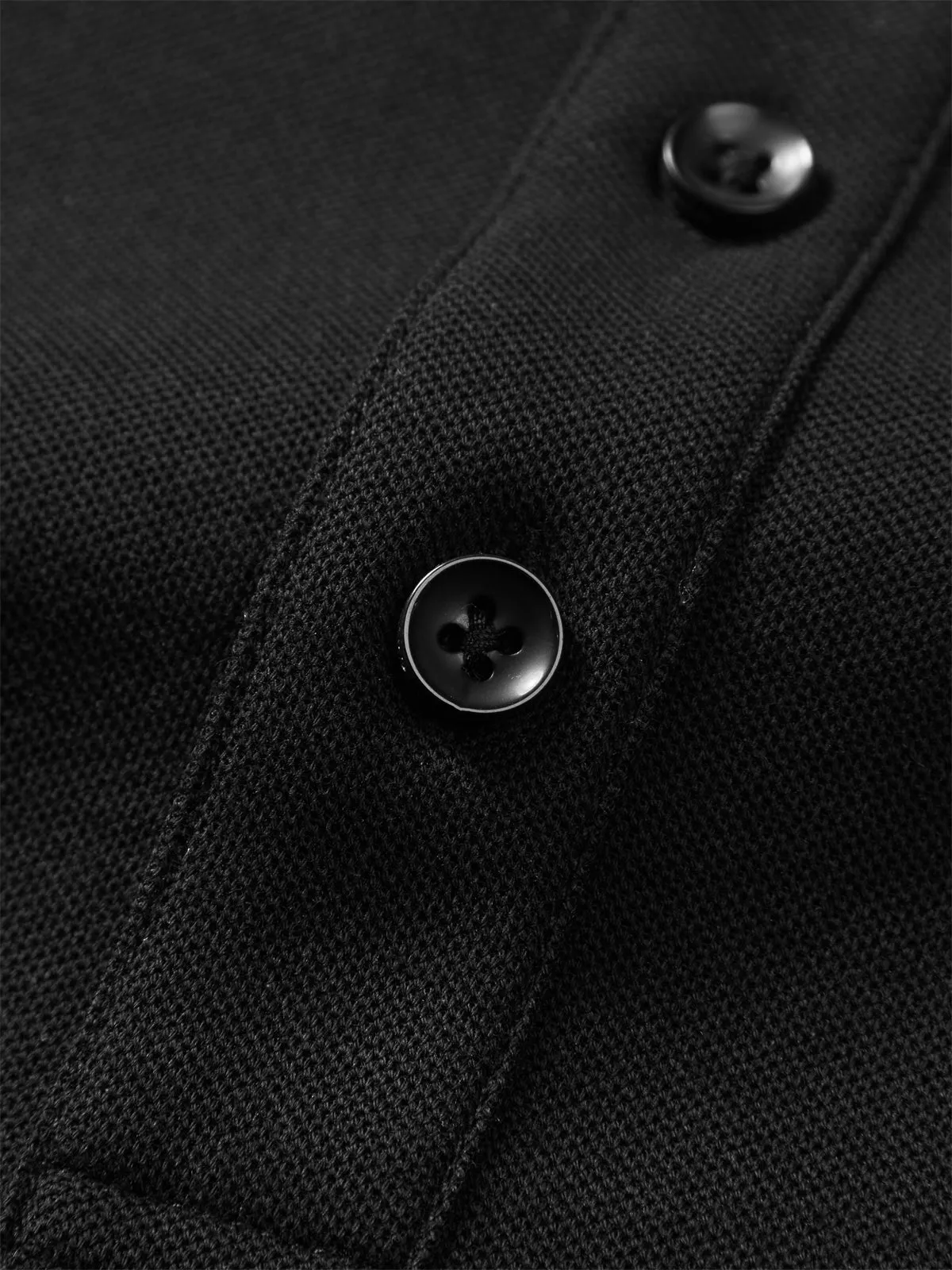 Men's Sorona Cooling Black Embroidered Polo Shirt sold by PEACEBIRD product image thumbnail 5