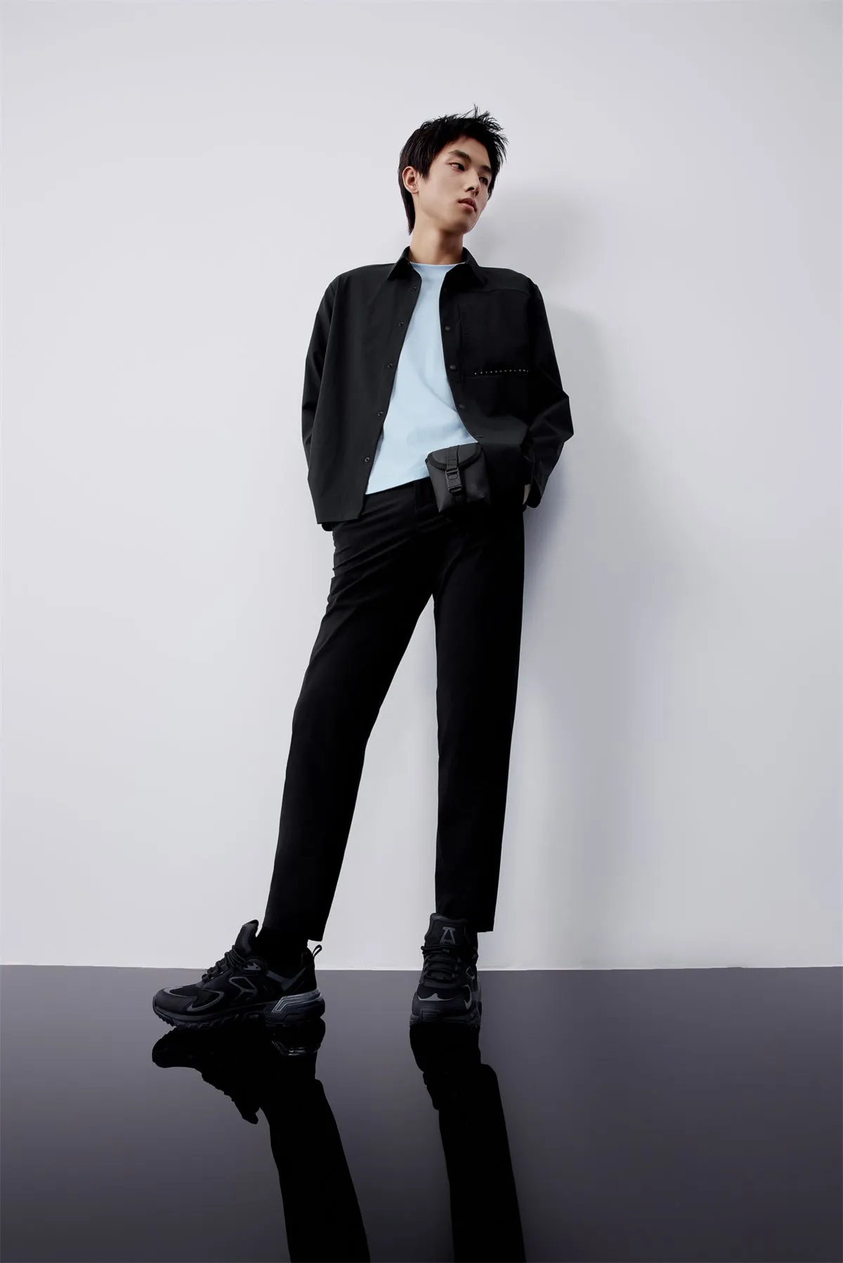 Men's Printed Snap-Button Shirt sold by PEACEBIRD product image thumbnail 2