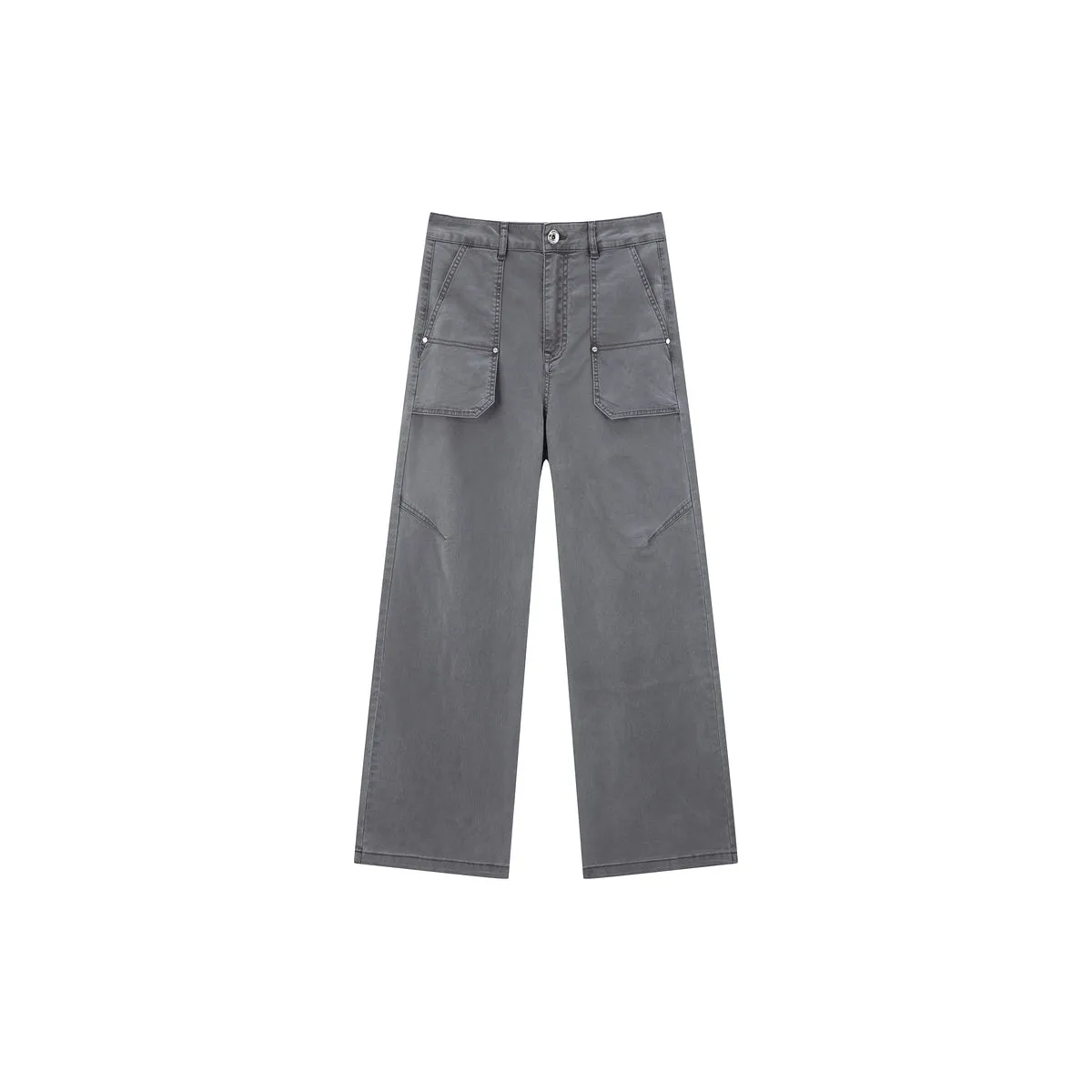 Women's Utility Floor-Length Straight-Leg Jeans sold by PEACEBIRD