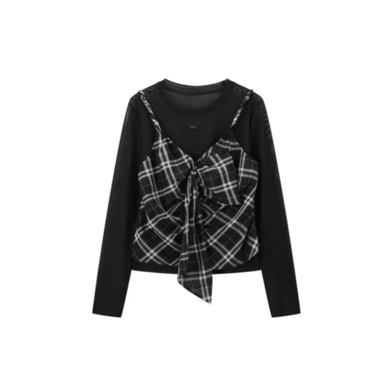 Women's Bow-Tie Blouse Two-Piece Set sold by PEACEBIRD