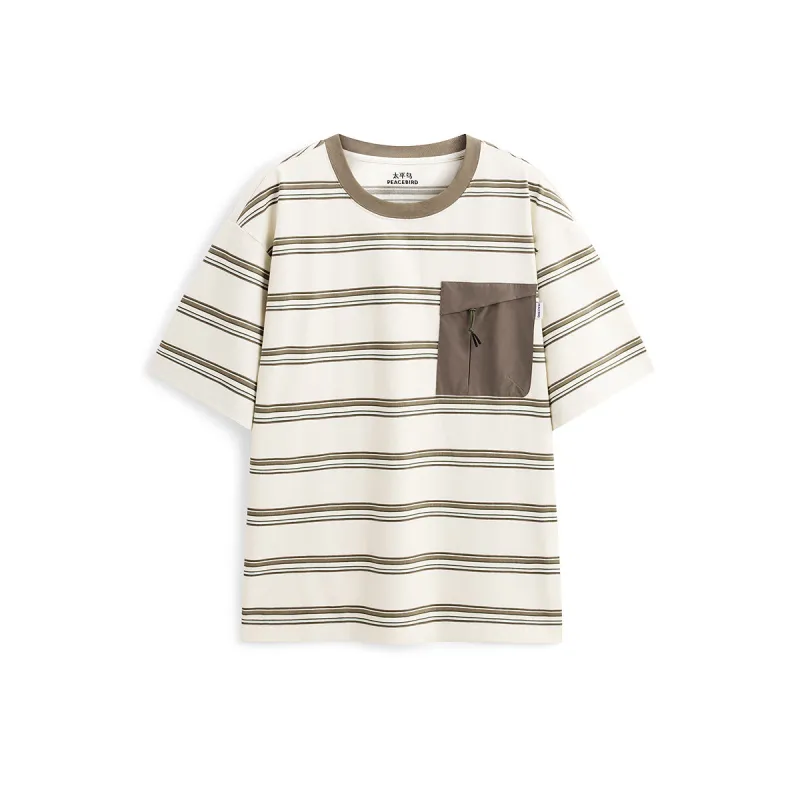 Men's Vintage Striped T-Shirt sold by PEACEBIRD
