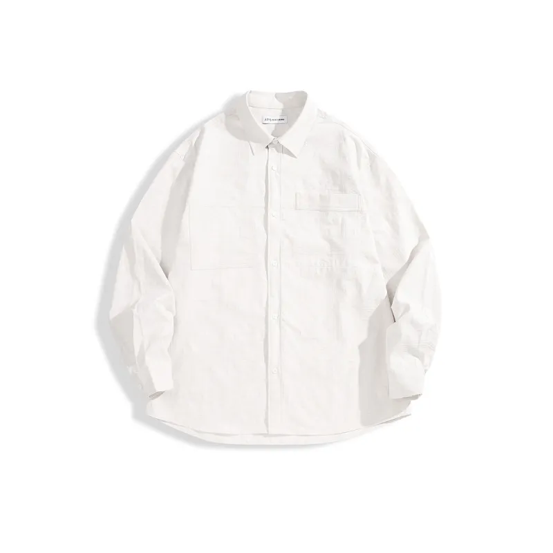Men's Patterned Jacquard Cotton Shirt made by PEACEBIRD