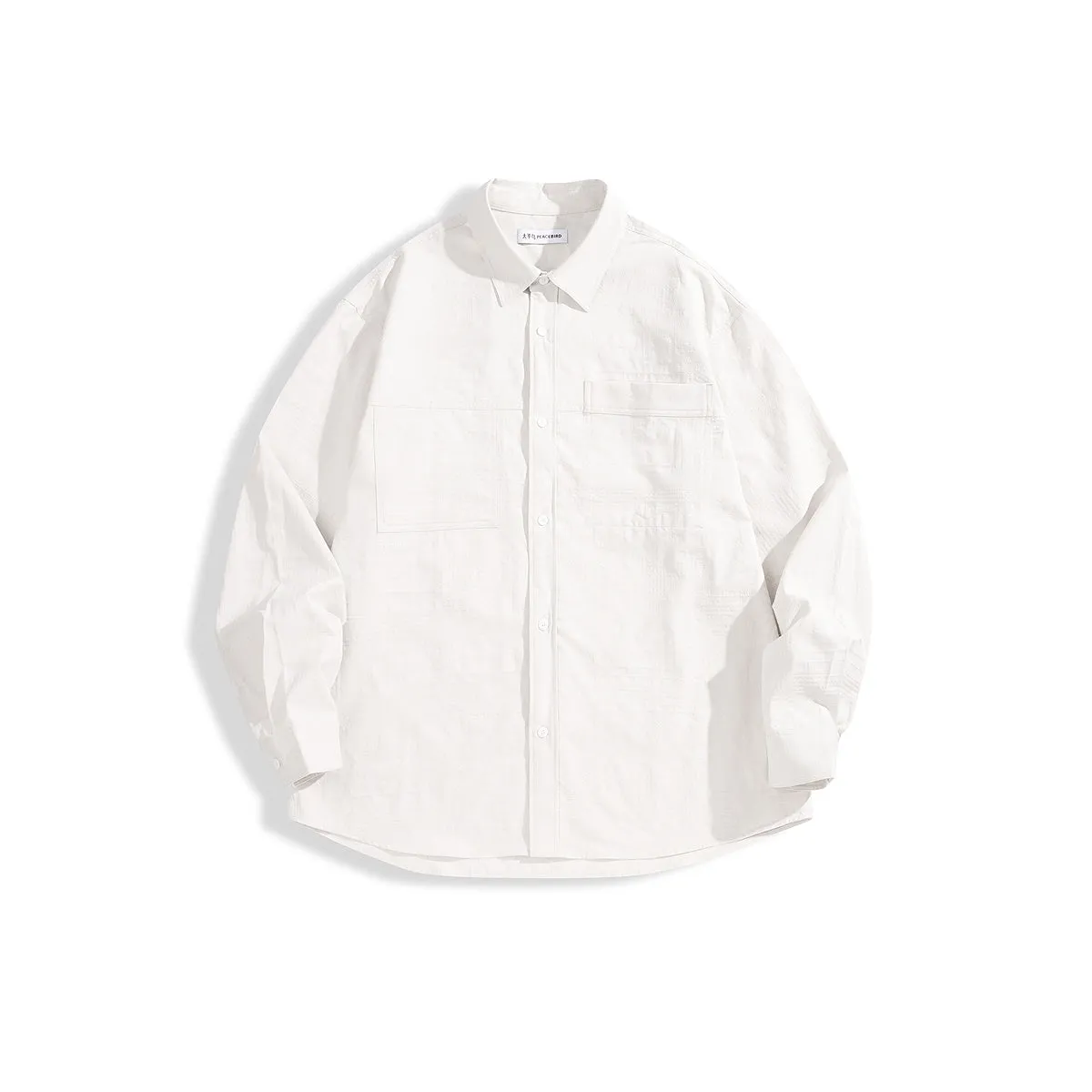 Men's Patterned Jacquard Cotton Shirt sold by PEACEBIRD