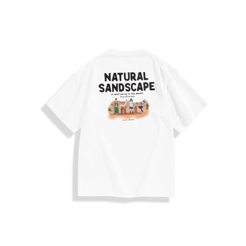 Men's Graphic Print Embroidered T-Shirt sold by PEACEBIRD