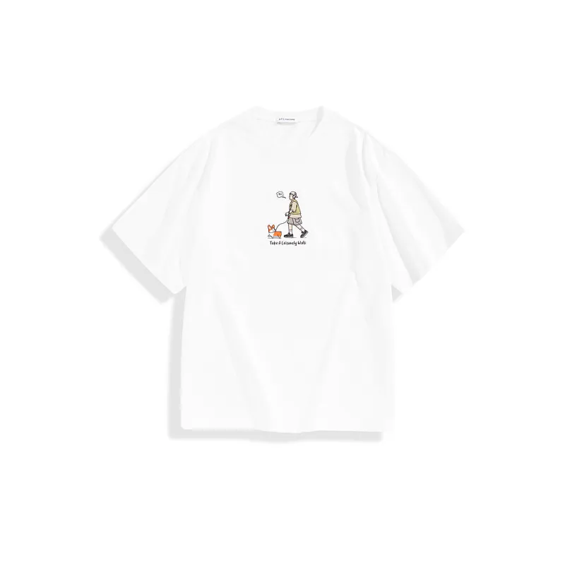 Men's White Graphic Embroidered Cotton T-Shirt sold by PEACEBIRD