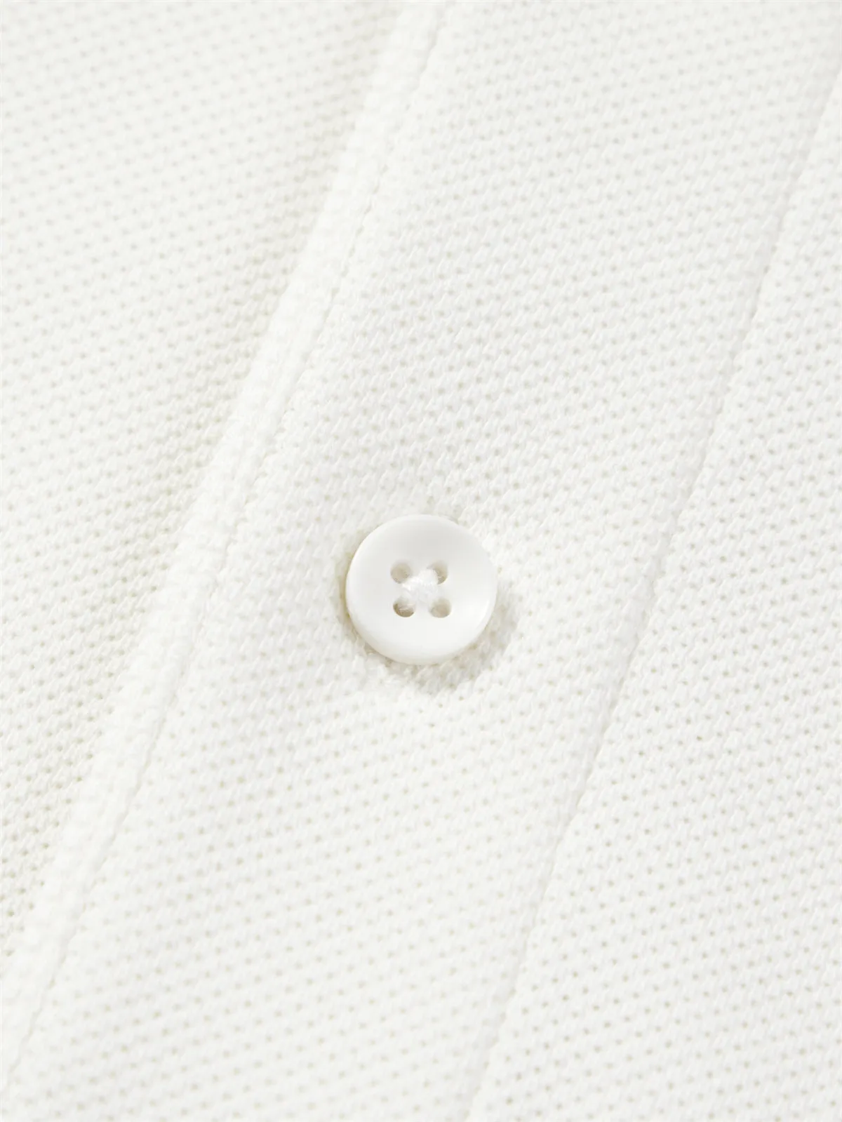 Men's Beige Loose Solid Polo Shirt with Chest Embroidery sold by PEACEBIRD product image thumbnail 4