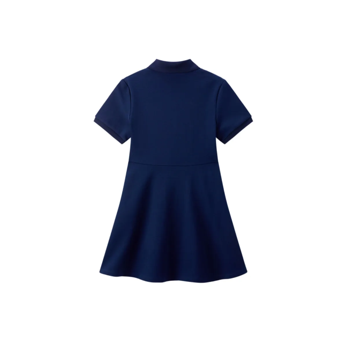 Women's Navy Polo-Collar Cropped Dress sold by PEACEBIRD product image thumbnail 2