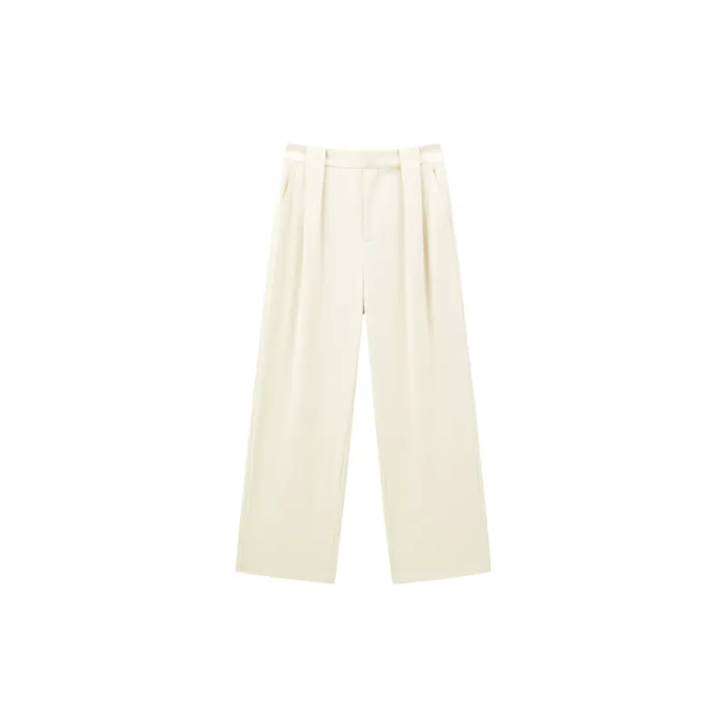 Women's Pleated Embroidered Straight Suit Pants sold by PEACEBIRD