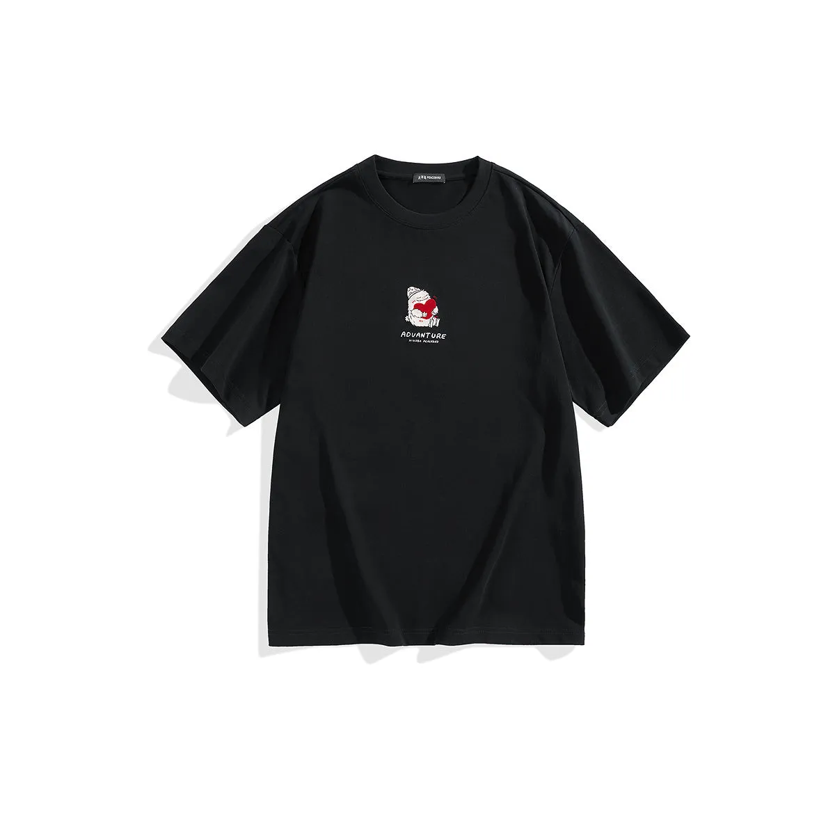 Men's Cotton T-Shirt with Graphic Embroidery sold by PEACEBIRD