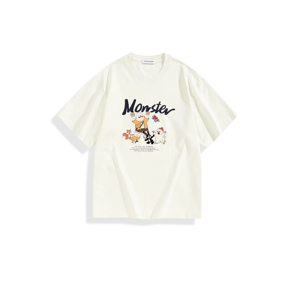 Men's Graphic Print Embroidered T-Shirt sold by PEACEBIRD product image thumbnail 2