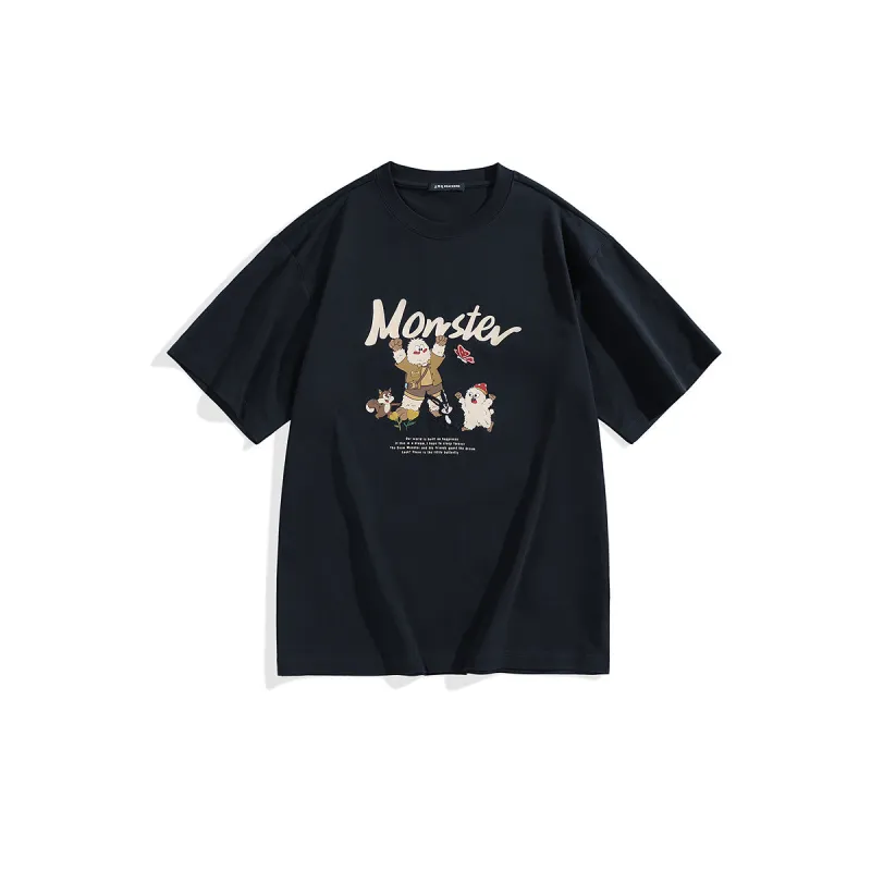 Men's Graphic Print Embroidered T-Shirt sold by PEACEBIRD